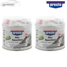 2x presto Alu-Spachtel 2K Aluminium Stahl Holz Beton Aluspachtel 250g