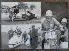 Foto Postkarte Motorsport Motorrad Rennsport Hermann Böhm mit o. Unterschrift