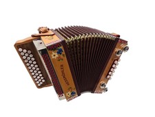 Steirische Harmonika G C F Hessmühler 3-reihig neuwertig mit Koffer & Riemen