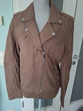 Hellbraune Lederjacke von