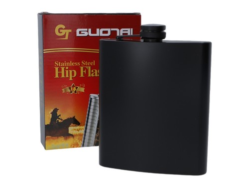 Xxl flachmann 540ml schwarz - flachmann,