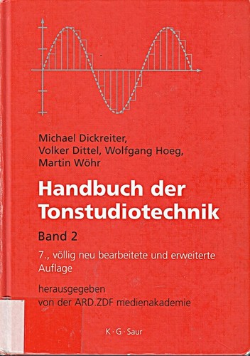 Handbuch der tonstudiotechnik - der,