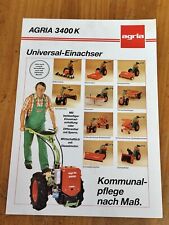 Agria 3400K Vielzweckmaschine Einachser kommunal Prospekt traktor brochure  30