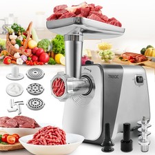 Fleischwolf elektrisch mit Metall-Getriebe Wurstmaschine Wurstfüller Max. 2800W