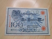 100 Mark Reichsmark Berlin 1908 Blauer Hunderter Rote Siegel