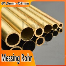 Messing Rohr Ø1,5mm Ø2mm ~Ø7mm Rundrohr sowie 200mm 300mm Länge wählbar ab