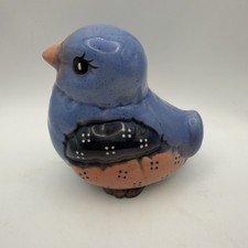 Ceramic Bluebird "quilted