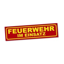 Feuerwehr Im Einsatz Magnetschild Auto Feuerwehrmann Magnetfolie Geschenkidee