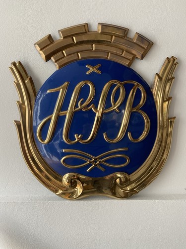 Hsb emailleschild boos - hsb, &