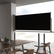 vidaXL Seitenmarkise Ausziehbar 117x300 cm Schwarz