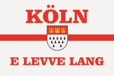 Aufkleber Köln E Levve lang