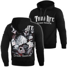 Kapuzenpullover Hoodie Sweatshirt Pullover Ultras Hooligans Schwarz Thug Life