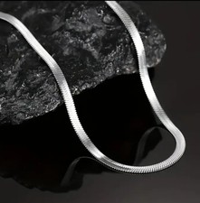 Schlangenkette silberfarben Edelstahl 50cm