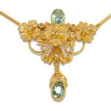 Fantasie-Collier mit Aquamarin