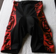 "erima" Herren Fahrrad Radler kurze Hose/Shorts Schwarz/Rot  Größe 7 mit Polster