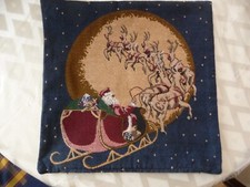 Gobelin Kissenbezug Kissenhülle für Dekokissen BW Blau gemustert 40x40cm 1St.   