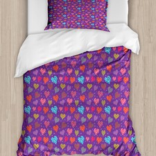 Herz Bettwäsche Set Buntes