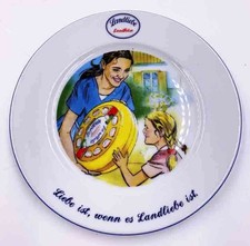 Landliebe Sammlerteller Werbeslogan Keramik Antik Vintage 