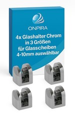 4x Glashalter Glasklemme