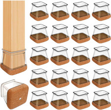 Stuhlbeinkappen Eckig, 32Pcs Bodenschoner Für Stühle, Schutzkappen Für Stuhlbein