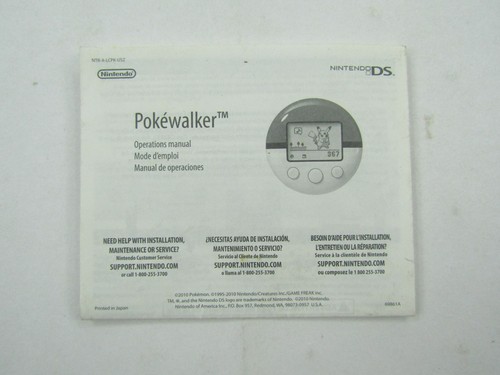 Pokewalker operations manual - pokewalker,