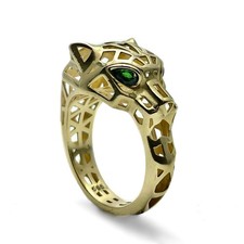 VINTAGE 585er GOLD RING PANTHER 1990er JAHRE