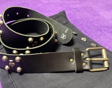 Extrem cooler EchtLeder Gürtel WesternMexicanStyle schwarz Nieten 105x4cm Unisex