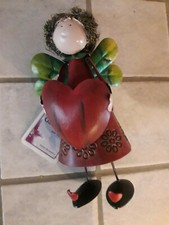 GARTEN ELFE MIT HERZ AUS METAL