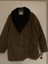 Linea Pelle Ledermantel Mantel Jacke Echtleder Gr.48 Braun Gefüttert M. in Italy