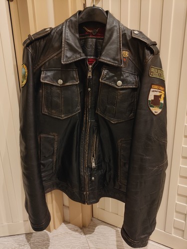 Vintage lederjacke energie - vintage,