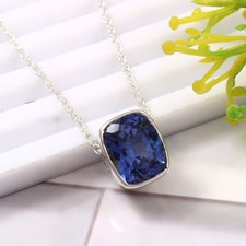 11x9 MM Blauer Saphir Kissen