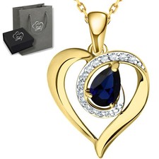 Echter Saphir Herzkette Kette
