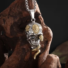 Totenkopf Schlange Kette