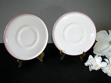 2 x Untertasse Unterteller Rand rot Life Red Fantasy Revival Friesland Melitta