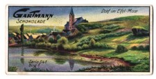 Sammelbild Gartmann-Schokolade, Bilder aus der Eifel, Serie 541, Bild 1, Dorf a 
