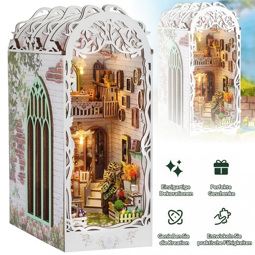 Diy book nook kit miniatur - 3d,