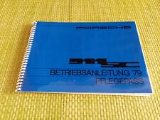 Porsche 911 SC Betriebsanleitung 79 Pflegepass