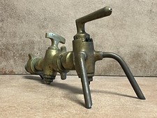 Antiker Bierfass KEG Hahn Messing Doppel Zapfhahn um 1920 Kneipen Bierhahn