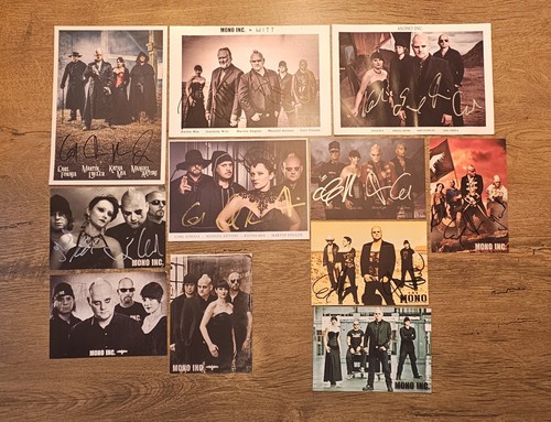 Mono inc autogrammkarten set - autogrammkarten,