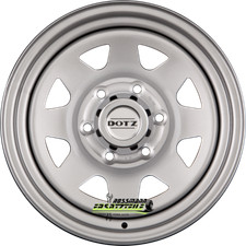 Dotz Dakar silver (ohne Nabenbecher) 7x16 ET13 - LK6/139.7 ML110 Felge Stahl