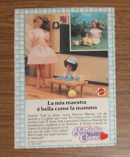 Vintage 1989 Mattel THE HEART FAMILY Puppen Mutter & Kind Print Ad Italy