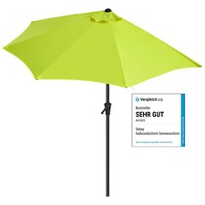 Balkon Terrasse Sonnenschirm Balkonschirm halbrund UV-Schutz halbrund 270cm