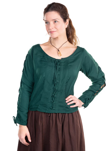 Bauersfrau schnürbluse grün - schnürbluse,