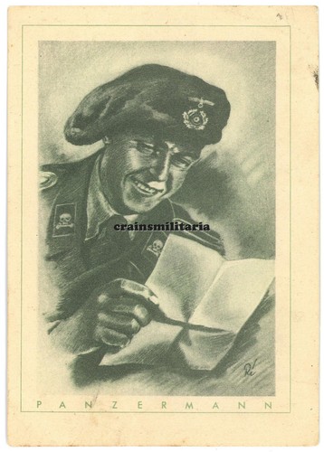 Orig postkarte panzermann - orig., ak