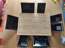 8 - Teiliges Schneidebrett - Bambus (Ernesto®) Gebraucht, Wie Neu 45x32x4 Cm Ca.