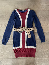 LOVE MOSCHINO Strickkleid Kleid Maritim Lana Wolle Kaschmir Edel Gr. S M 36 38