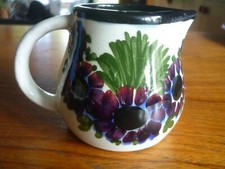 Kanne Elmshorn Carstens Keramik Art Deco 1930 floral german pottery - Sahnekanne