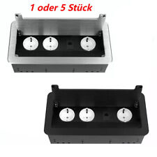 Einbausteckdose 3-Fach+Internet Tischsteckdose Bodensteckdose Steckdose