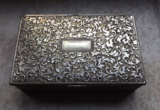 Schöne alte Deckel dose Metall versilbert Schmuckschatulle Kästchen Japan