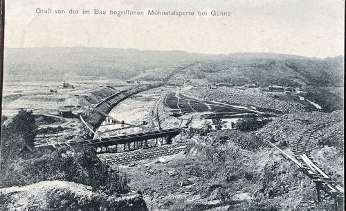 Möhnetalsperre bau 1910 - möhnetalsperre, bau,